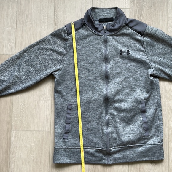 Under Armour Cold Gear Mens Full Zip Jacket Size SM/P/ CH Loose Gray - Picture 9 of 11